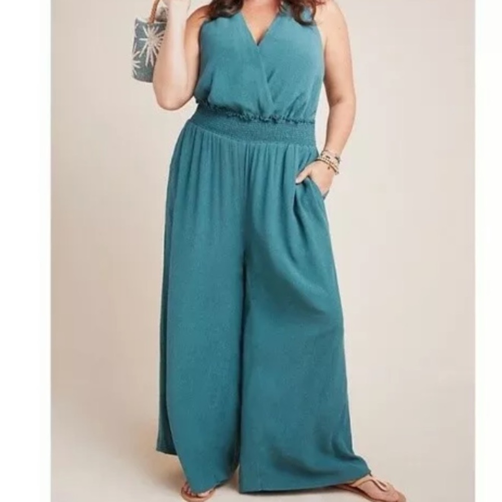 Bionda Pisse Anthropologie Smocked Jumpsuit 1X